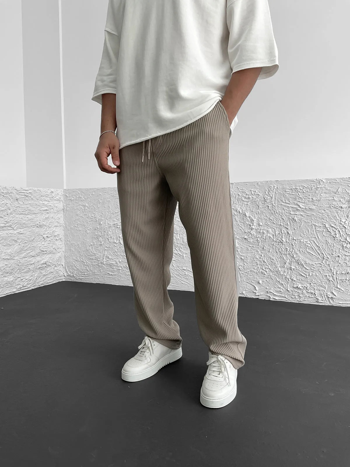 León – Pantalón Jacquard de Rayas