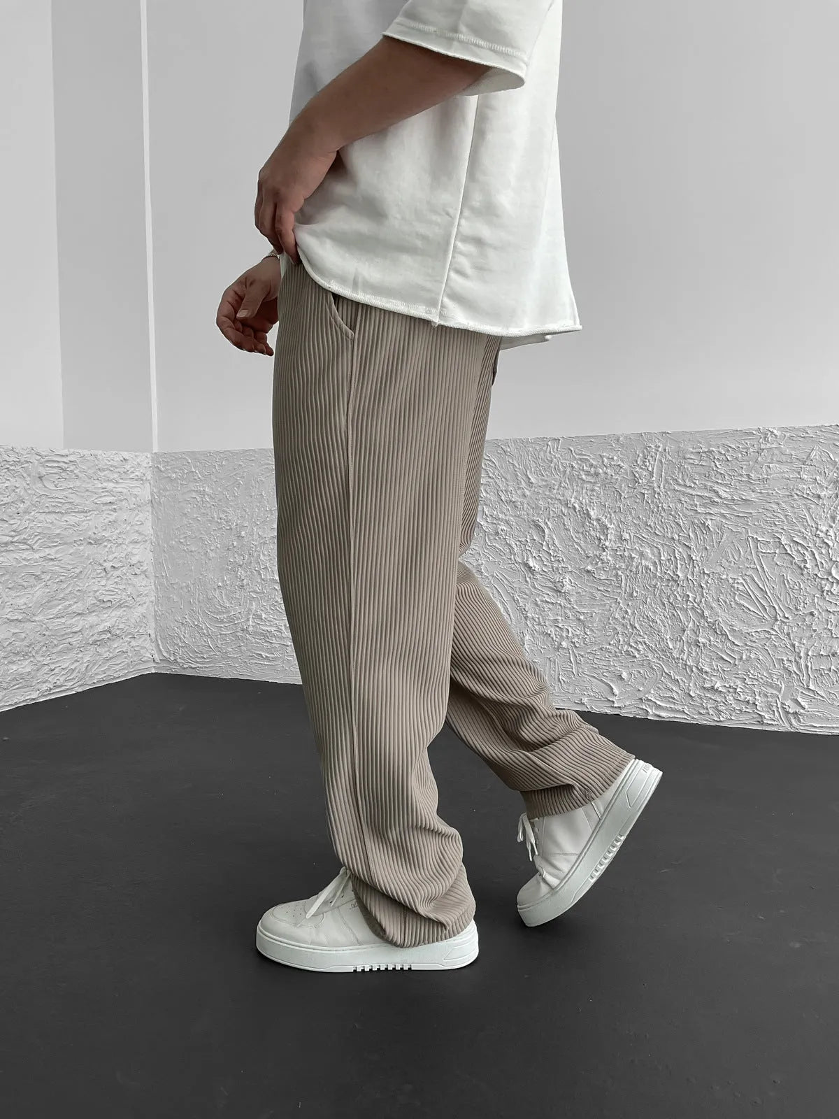 León – Pantalón Jacquard de Rayas