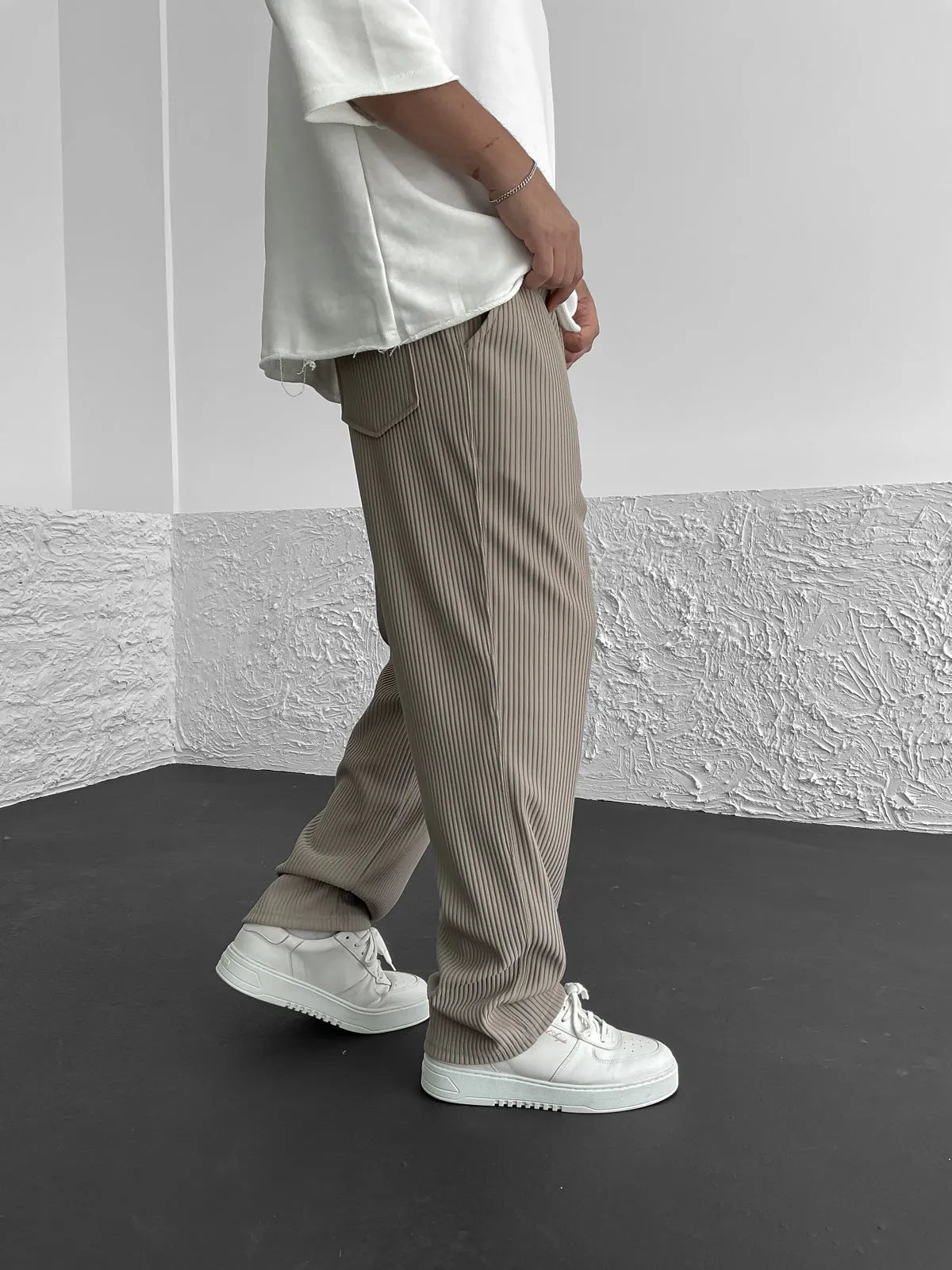 León – Pantalón Jacquard de Rayas