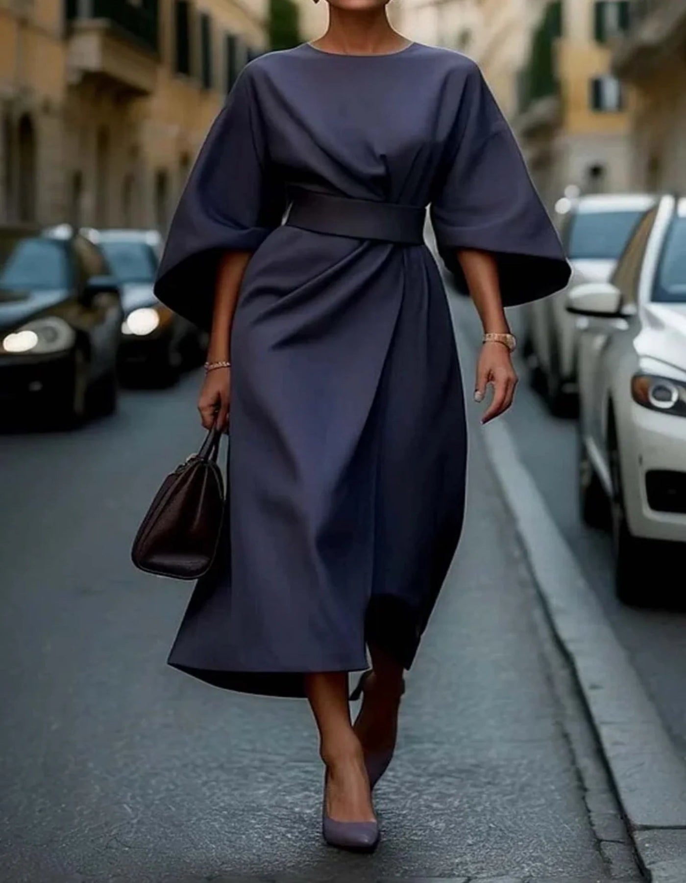 Olímpia – Elegante vestido con mangas farol