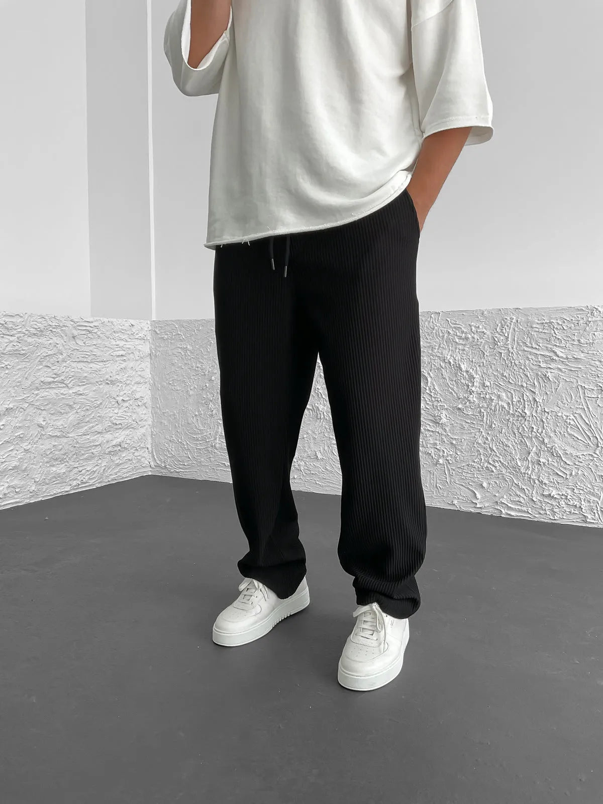 León – Pantalón Jacquard de Rayas