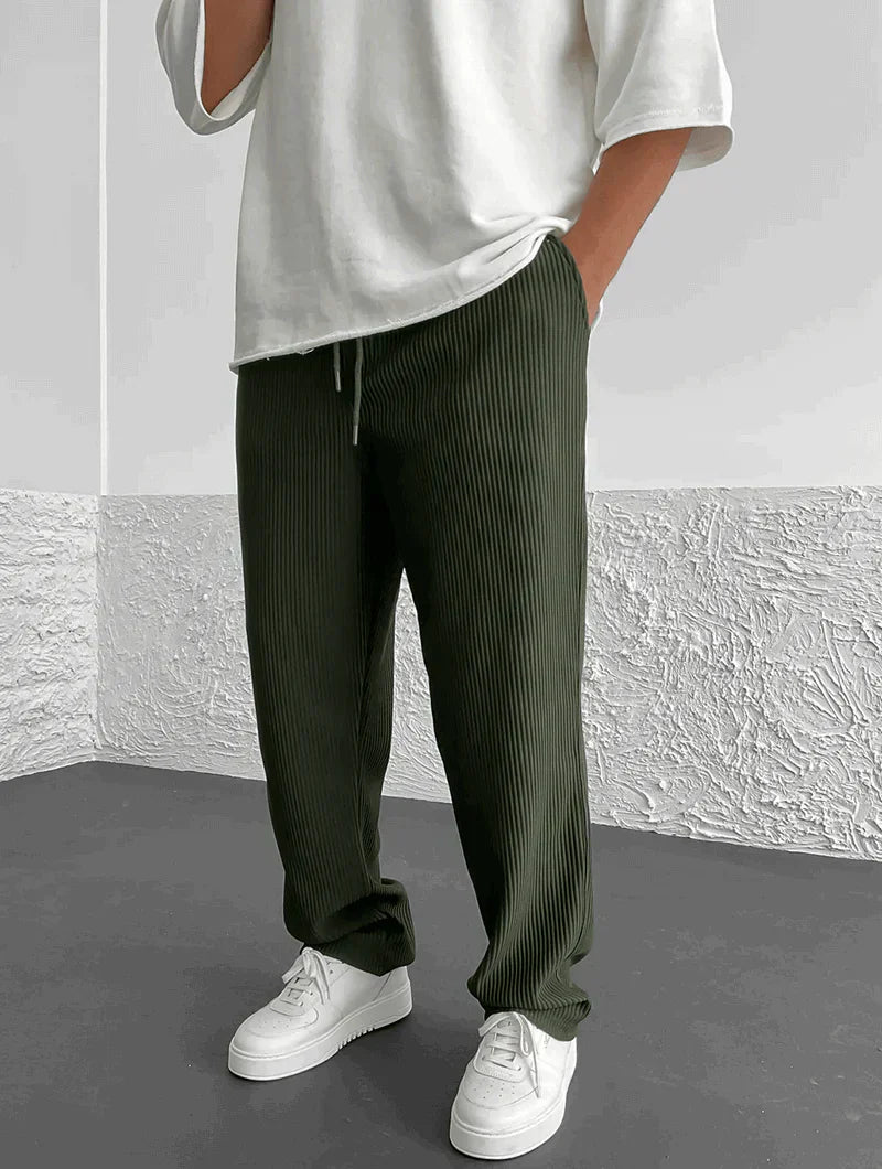León – Pantalón Jacquard de Rayas